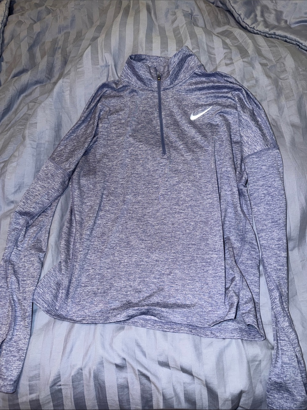 Nike Heathered Lavender 1/4 Zip Performance Top